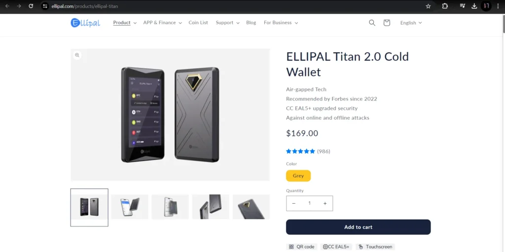 Ellipal Titan Crypto Wallet